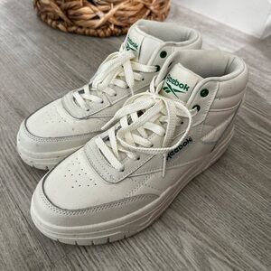 Reebok High Top Sneakers w/ Green Details